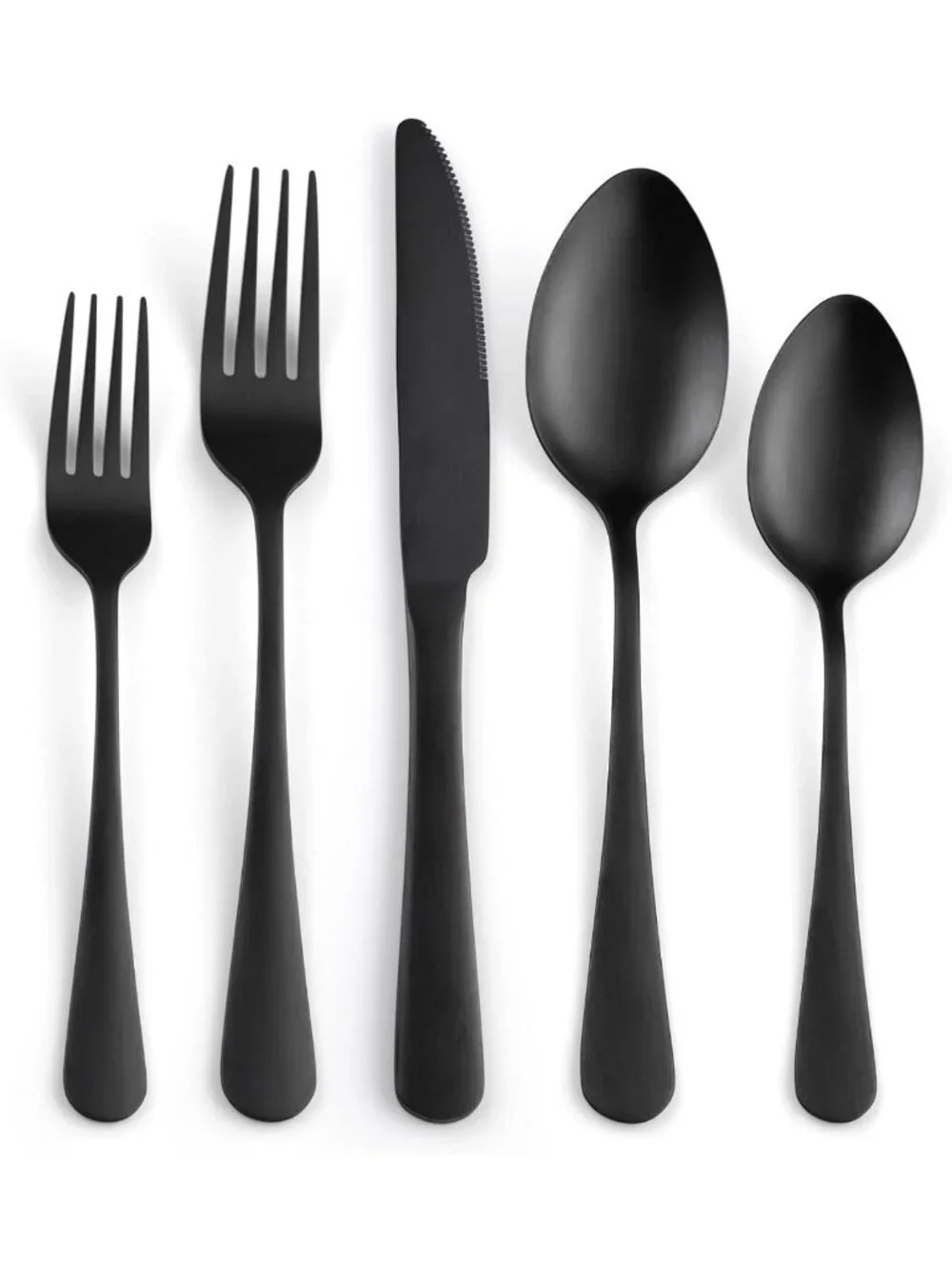 Satin Finish Matte Silverware Set for 8 | 40-Piece Stainless Steel Cutlery